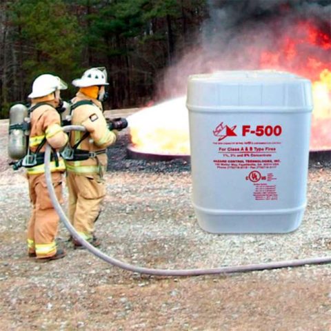 Extintor F500 para incendios en vehículos electricos